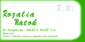rozalia matok business card